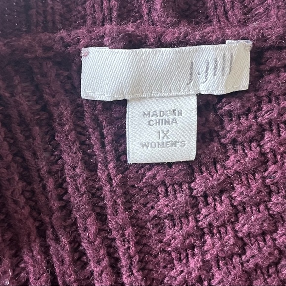 J. Jill Purple Ribbed Knit Cozy Cardigan Sweater, Classic Casual- Acadamia, Work - Picture 8 of 11